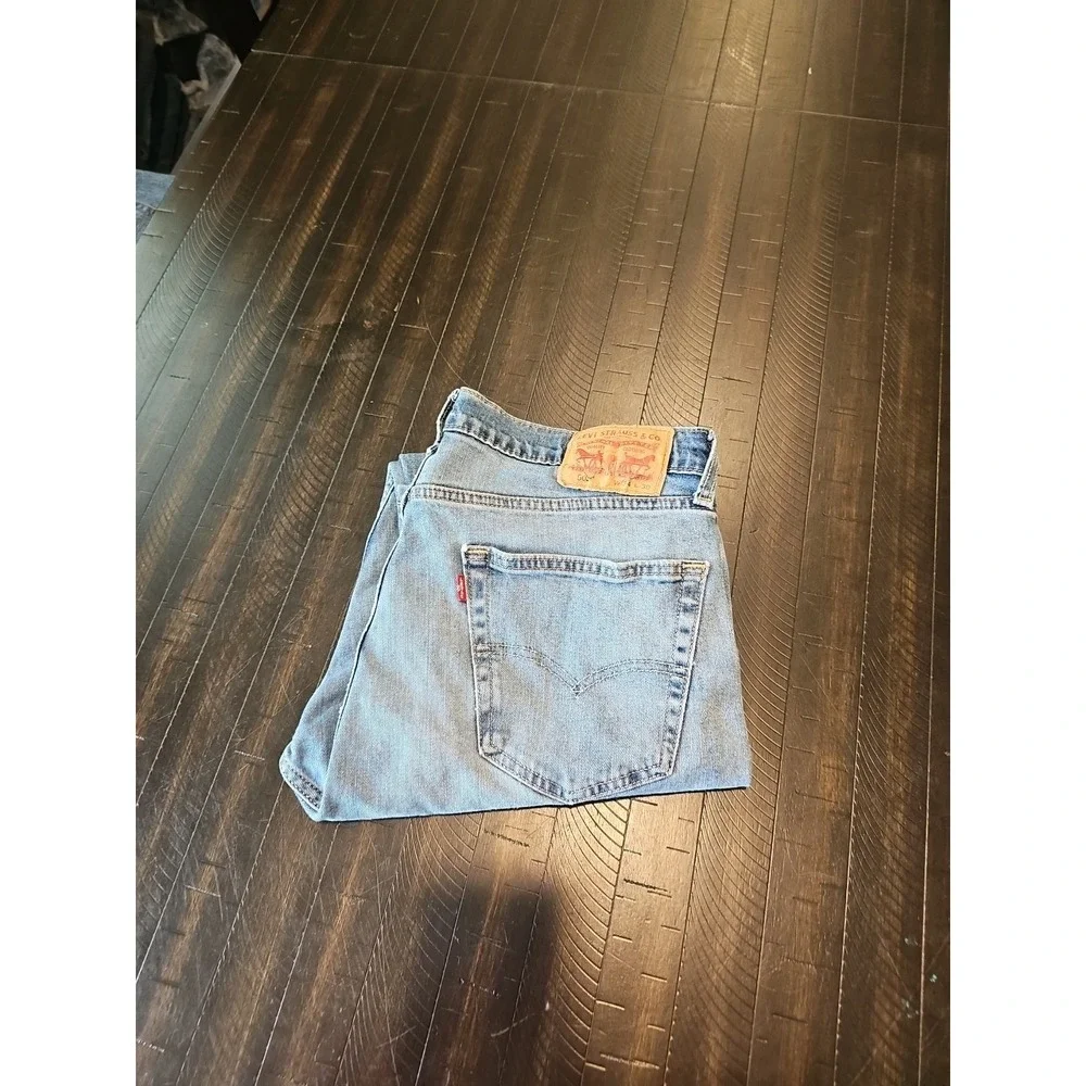 Levi's Mens Blue 505 Straight Leg Denim Jeans Slight Stretch Med Wash Size 34x30